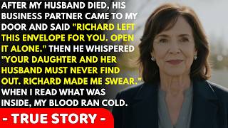 After my husband's funeral, his business partner showed up at my door: "Richard le...