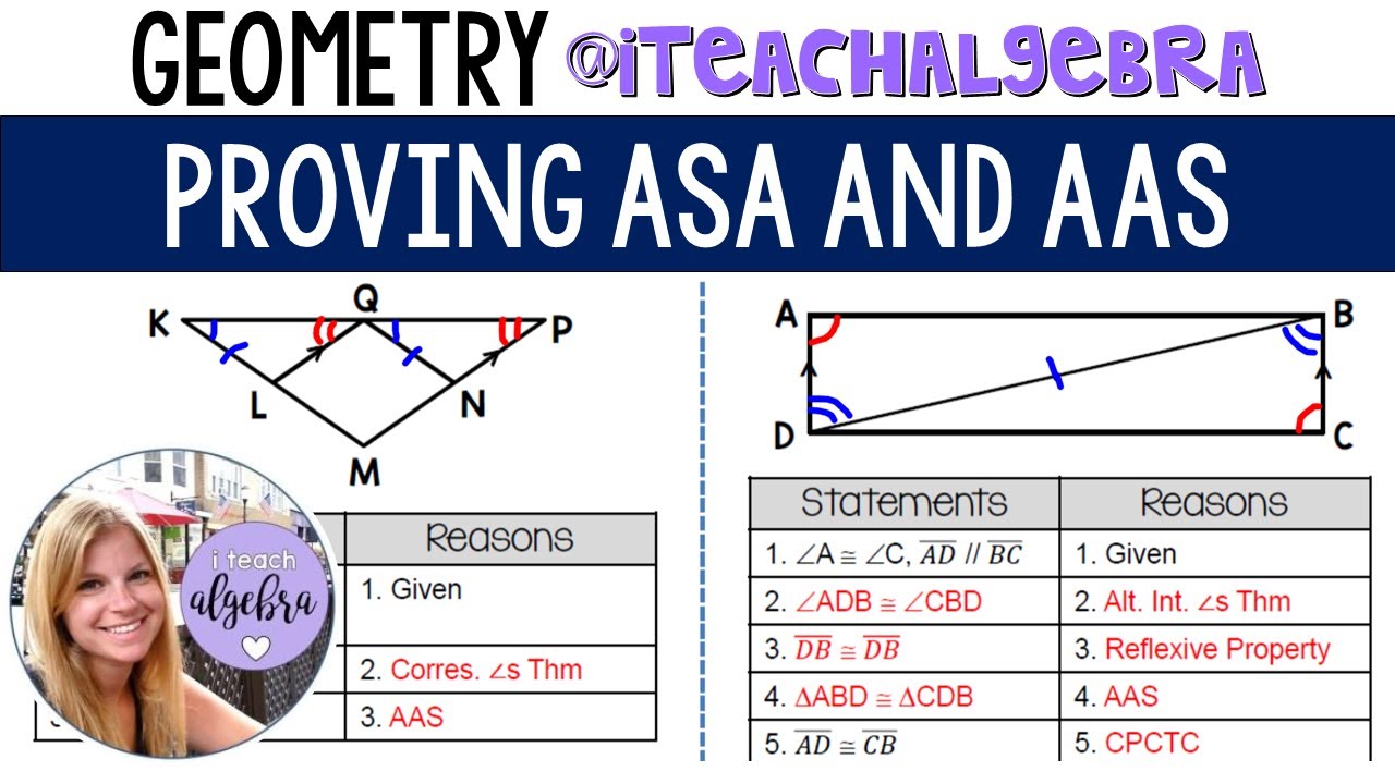 Geometry - ASA And AAS Triangle Congruence Proofs - YouTube