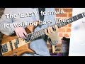 The SIMPLEST walking bass line formula - EXACTLY where to start