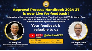 LIVE DISCUSSION ON AICTE'S APPROVAL PROCESS HANDBOOK 2024-27