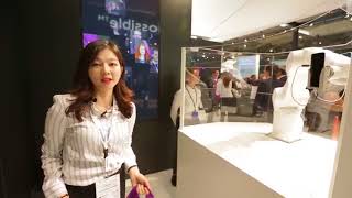 [MWC2018]①갤럭시S9 체험부스 현장…흔들리는 리본도 '슈퍼슬로우 모션'으로 우아하게 찰칵