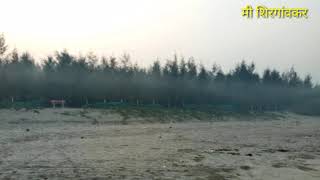 A foggy morning at Shirgaon beach