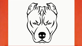 رسم سهل | كيفية رسم كلب بيتبول خطوة بخطوة | رسم بالرصاص | تعليم الرسم