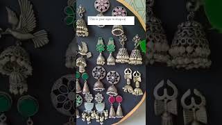 Premium Quality Trendy Oxidized Earrings To Style With Kurtis #shorts #blingbag #oxidized #earrings