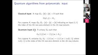 S. Gribling (Univ. de Paris): Quantum algorithms from polynomials: solving linear systems fast(er)