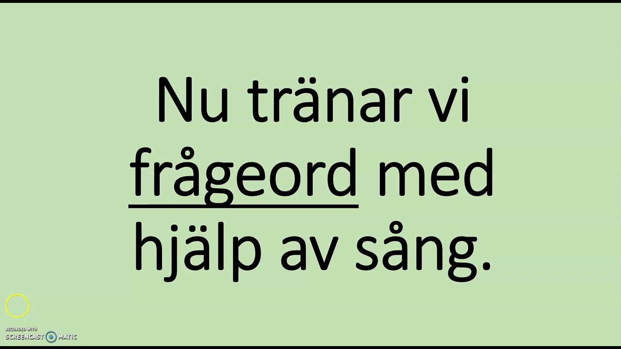 Sfigunilla Grammatik-sång Frågeord Kurs B - YouTube