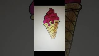 Icecream easy drawing 🍧 | Drawing | #shorts #drawing #art