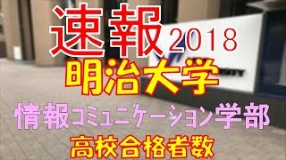 【速報】明治大学　情報コミュニケーション学部　2018年(平成30年)　合格者数高校別ランキング