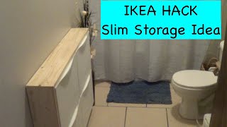 Slim Storage idea ( IKEA HACK ) Upgraded storage compartments.