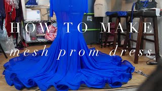 HOW TO MAKE A MERMAID PROM DRESS (SEWING HORSE HAIR )(PART 1)