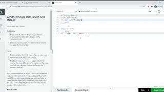 HackerRank Certification :- Python Basics : Shape classes with Area method.