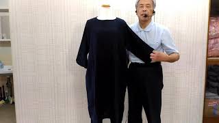 ダブルガーゼショルダータックワンピースの説明です。徳島呉服寝具洋服タオルギフト山善