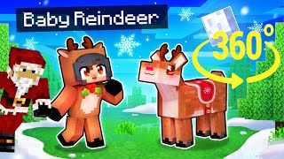 POV 360Β°: Playing Minecraft as a BABY Reindeer with APHMAU