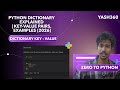 Python Dictionary Explained | Key-Value Pairs, Methods & Real Examples (2026)