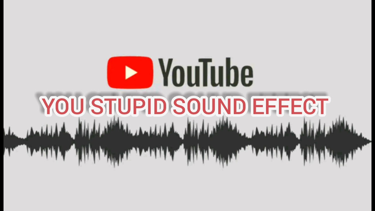 You Stupid Sound Effect Youtube