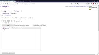 Functional-1 (doubling) JavaTutorial || codingbat.com
