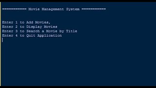 Movie Management System in Python