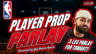 NBA Player Prop Parlay 2/8/2024 | FREE NBA Player Prop Parlay Best Bets