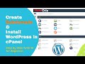 Create subdomain | install WordPress in cPanel | 2022 | Step by Step | Beginners WP Tutorial