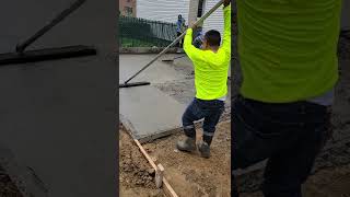 cementing the new driveway