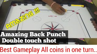 Amazing ! Thumb punch Shot / Back punch shot trick | Carrom Trick shots | Crazy Carrom Strikes.