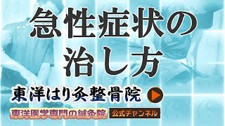 【鍼灸師向け】急性症状の治し方とは？東洋医学専門 町田の鍼灸院