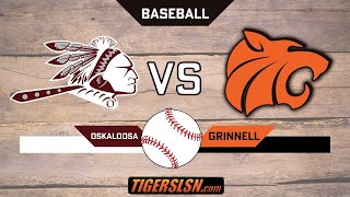 Grinnell Varsity Baseball vs Oskaloosa, 5/31/24 at 7:00 pm