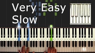 C Am F G - Piano Tutorial Very Easy SLOW - How To Play C Am F G