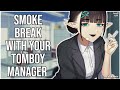 3DIO ASMR | Smoke Break with your Favorite Manager 🏢❄️ | Tomboy Office Lady Roleplay