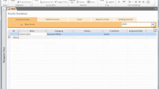 Microsoft Office Access 2010 -Use the Assets Web Database template