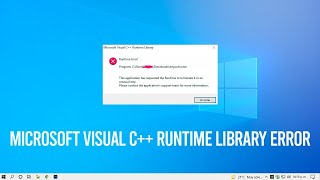 Microsoft Visual C++ Runtime Library Error SOLUCION Windows 10 / 11