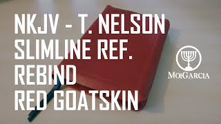 New King James Version | THOMAS NELSON | Slimline Rebind Red Goatskin