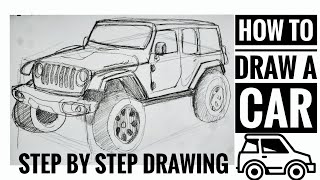 How To Draw A Car | Step By Step Drawing @ashadrift