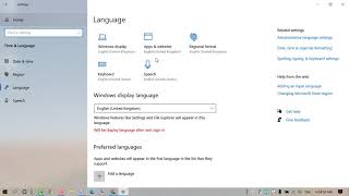 how to set English language in laptop
