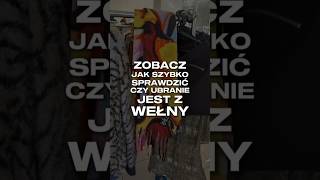 Zobacz jak sprawdzisz czy sweter lub szalik jest wykonany z wełny? #lumpeksowezdobycze