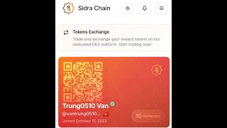 Hướng dẫn tạo tài khoản Sidra Bank, bật bảo mật 2FA và chuyển, nhận đồng coin Sidra