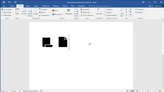 Page with curl and page facing up symbols in Word