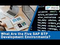 What Are the Five SAP BTP Development Environments?