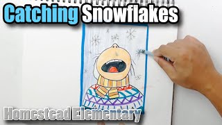 🎨 How to Draw Catching Snowflakes