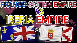 Franco-British Empire Vs Iberia Empire - HOI4 Timelapse 2022