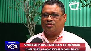 Sindicalistas califican de mínima la caída del 7 % en las exportaciones de zonas francas