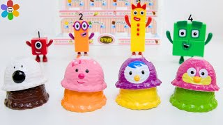 Numberblocks Best Pretend Play Ice Cream Shop Video For Toddlers | Learn Colors and Numbers