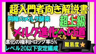 メルク進化への道「超上級」低レベル編成【にゃんこ入門】