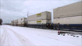 NS Eastbound Passing 5 New GE CN Locomotives! Erie, PA By Jim Gray