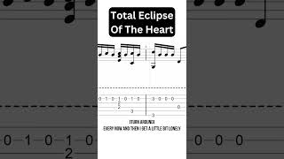 Total Eclipse Of The Heart Fingerstyle Tab VERSE #tutorial #fingerstyleguitartab #fingerstyleguitar