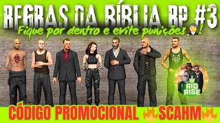 CONHEÇA AS REGRAS DA BÍBLIA RP - PARTE 3 #rioriserp #rpmobile #dicasgtarp