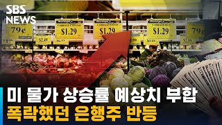 미 물가 상승률 예상치 부합했다…폭락했던 은행주 반등 / SBS