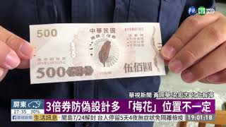 三倍券梅花浮水印難辨識 真偽報你知!| 華視新聞 20200718