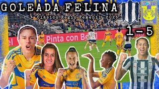 Rayadas 1 - 5 Tigres Femenil | GOLEADA felina | Clásico Regio Femenil 2025 #ligamxfemenil #ligamx