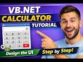 VB.NET Calculator Tutorial | Design the UI with TextBox & Buttons (Step by Step)(Part1)